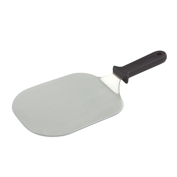 Лопатка для пиццы; сталь нержавеющая,пластик; L=38/13.5,B=23см; металлический ,черный