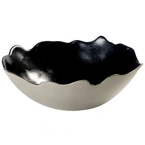 Салатник «Долс»; керамика; D=18,H=6см; черный,серый