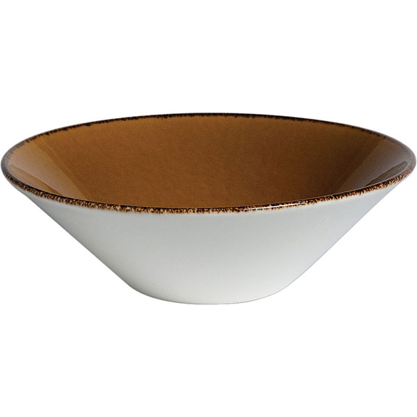 Салатник «Террамеса мастед»; материал: фарфор; 700 мл; диаметр=20.5, высота=9.5 см.; светло-коричневая