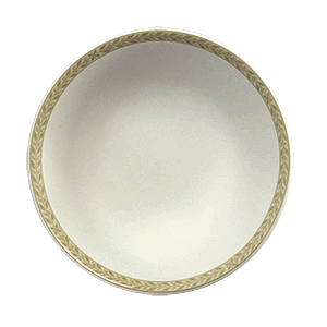 Салатник «Антуанетт»; материал: фарфор; 380 мл; диаметр=16, высота=5 см.; белый,оливковый
