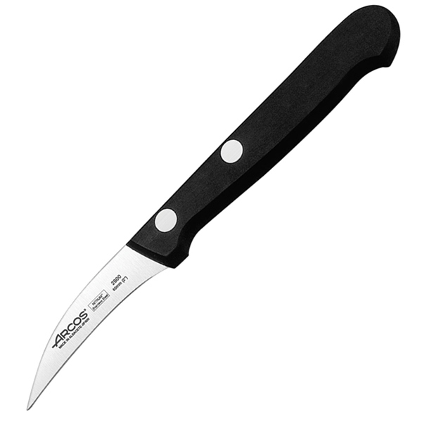 Нож для чистки овощей и фруктов «Универсал»; сталь нержавеющая,полиоксиметилен; L=6см; черный