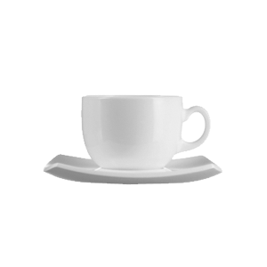 Набор кофейных пар «Квадрато» [6шт]; 90мл; белый