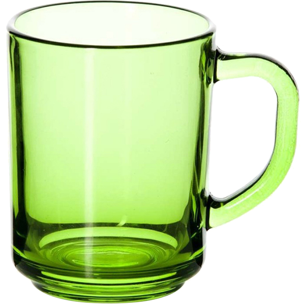 Кружка «Энжой»; стекло; 250мл; зеленый 