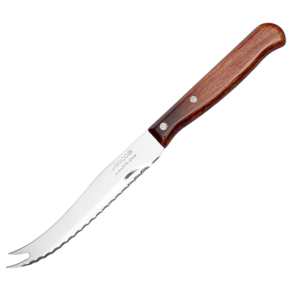 Нож барный «Аркос»; сталь,полипропилен; L=240/170,B=15мм; черный