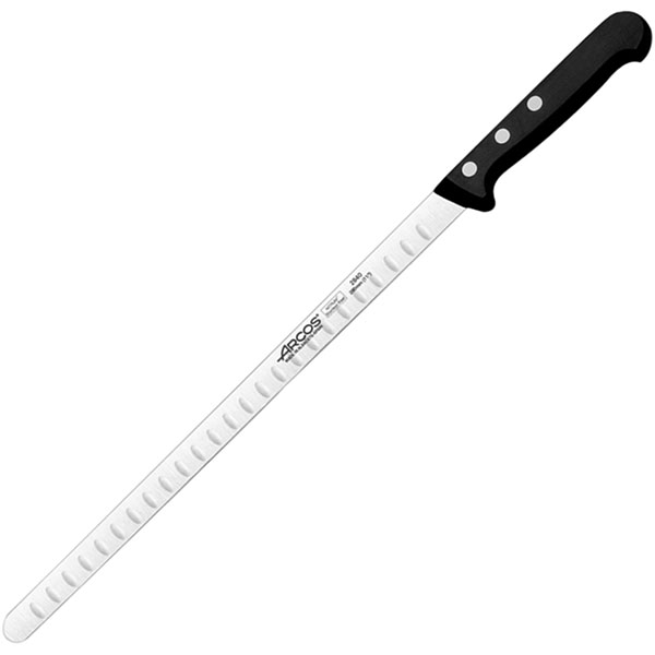 Нож для лосося «Универсал»; сталь нержавеющая,полиоксиметилен; L=29см; черный