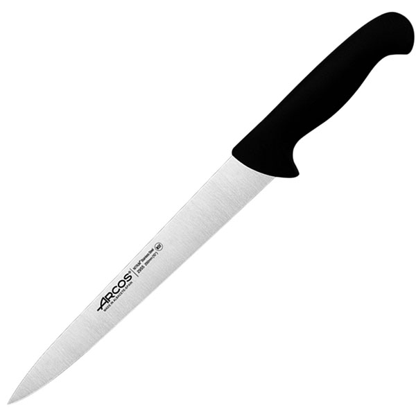 Нож разделочный «2900»; сталь нержавеющая,полипропилен; L=25см; черный