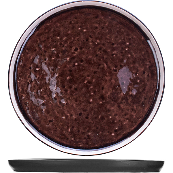 Тарелка мелкая; керамика; D=21.5см; коричневый ,фиолетовый