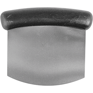Скребок для теста круглый,гибкий; сталь, пластик; длина=125/110, ширина=85 мм; металлический,цвет: черный