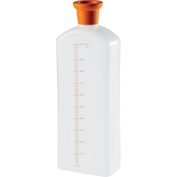 Бутылка кондитерская с пульверизатором; пластик; объем: 1 литр; диаметр=70, высота=275 мм; цвет: белый, зеленый