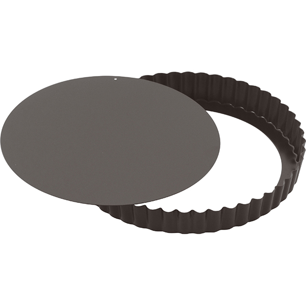 Форма для выпечки со съемным дном; анодированная, антипригарное покрытие; диаметр=20, высота=2.5 см.; цвет: черный