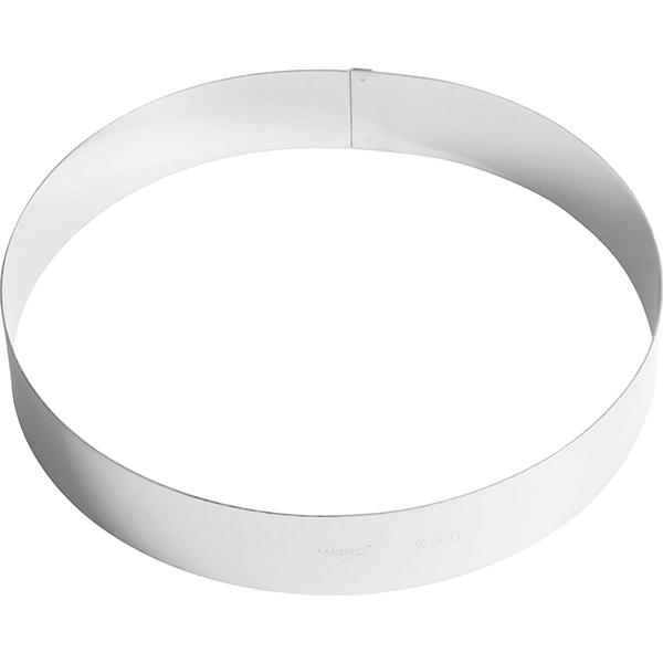 Кольцо кондитерское; сталь нержавеющая; диаметр=260, высота=45 мм; металлический