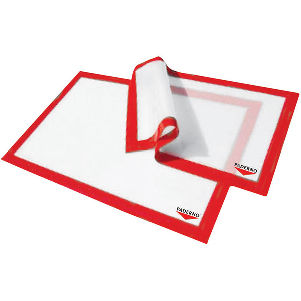 Лист кондитерский; материал: силикон; длина=60, ширина=40 см.; белый, красный