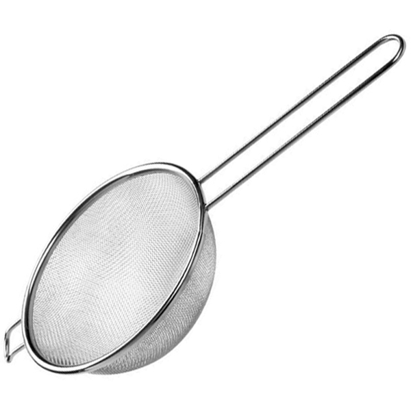 Сито с ручкой; сталь нержавеющая; диаметр=7 см.; металлический