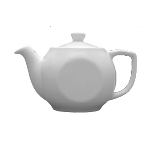 Чайник «Америка»; материал: фарфор; 400 мл; диаметр=10, высота=8, длина=18 см.; белый