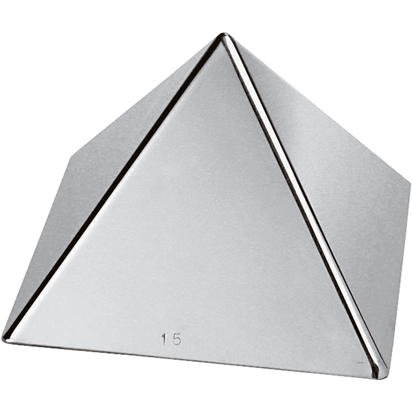 Форма кондитерская «Пирамида»; сталь нержавеющая; высота=10.5, длина=12, ширина=12 см.; металлический