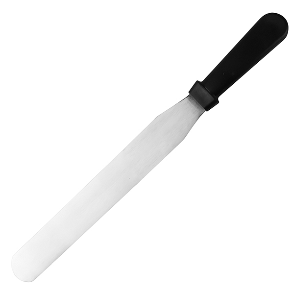 Лопатка кухонная «Проотель»; сталь нержавеющая,пластик; длина=490/365, ширина=40 мм; металлический,цвет: черный