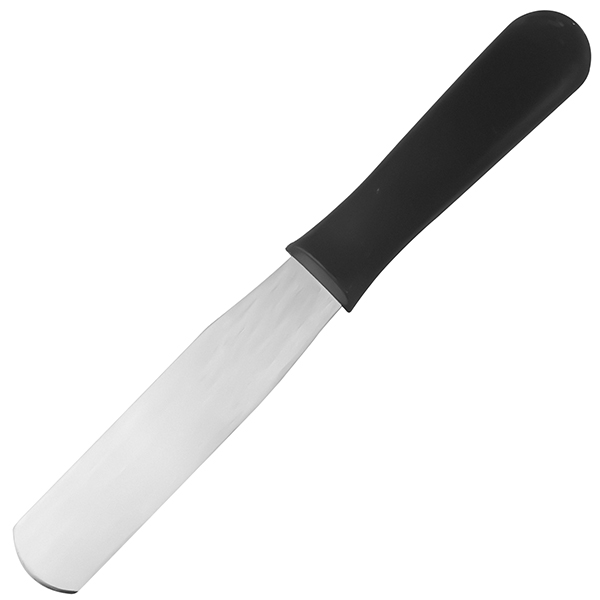 Лопатка «Проотель»; сталь нержавеющая, пластик; длина=270/130, ширина=35 мм; цвет: металлический, черный