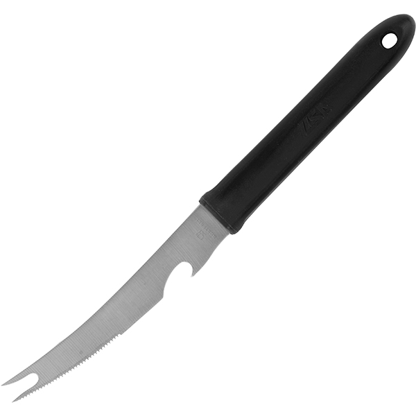 Нож для сыра «Тутти»; сталь,нейлон; длина=230/140, ширина=15 мм; цвет: черный