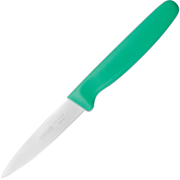 Нож для фигурной нарезки; сталь, пластик; длина=80, ширина=16 мм; зеленый