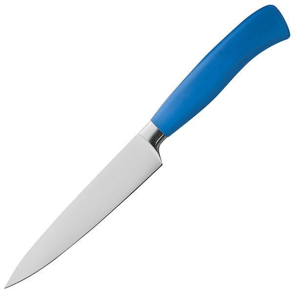 Нож кухонный универсальный «Платинум»; сталь нержавеющая,пластик; длина=17.5/16, ширина=3 см.; синий,металлический