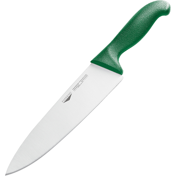 Нож кухонный универсальный; сталь, пластик; длина=29/16, ширина=3 см.; зеленый,металлический