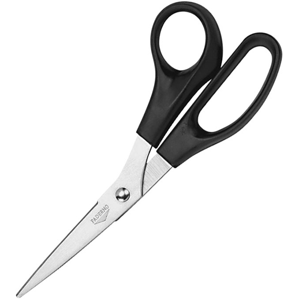Ножницы кухонные; сталь, пластик; длина=185/110, ширина=12 мм; цвет: черный
