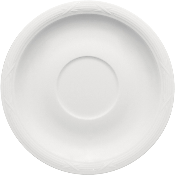 Блюдце «Штутгарт»; материал: фарфор; диаметр=18 см.; белый