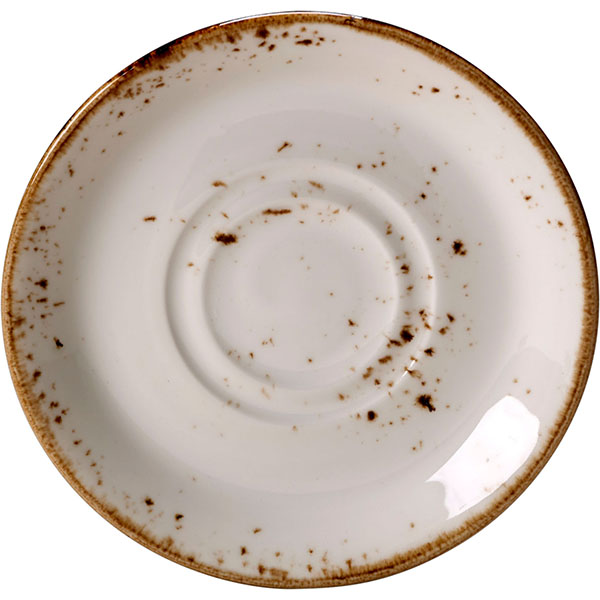 Блюдце «Крафт»; материал: фарфор; диаметр=16.5 см.; белый