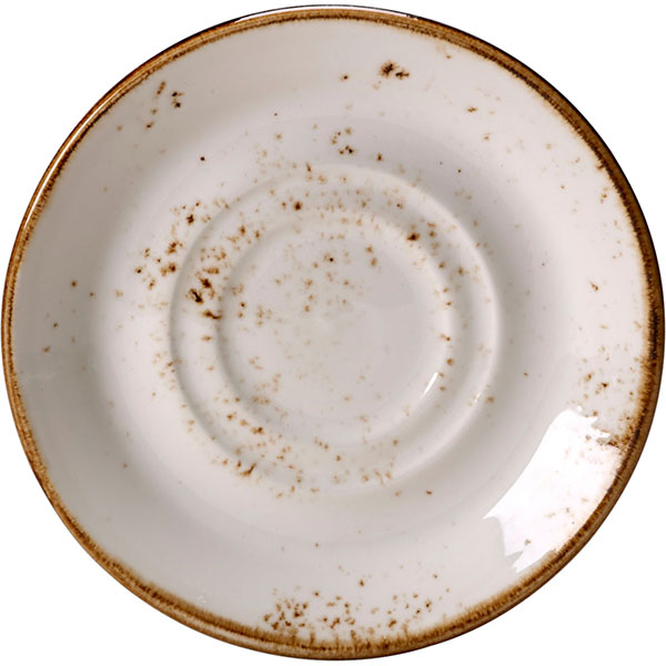 Блюдце «Крафт»; материал: фарфор; диаметр=14, высота=17, длина=33.5, ширина=17 см.; белый