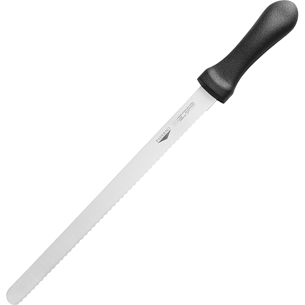 Нож кондитерский; сталь, пластик; длина=43/30, ширина=2 см.; цвет: черный