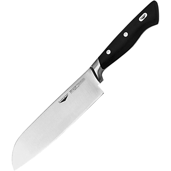 Нож японский шеф; сталь нержавеющая,пластик; длина=33/19, ширина=5 см.; цвет: черный
