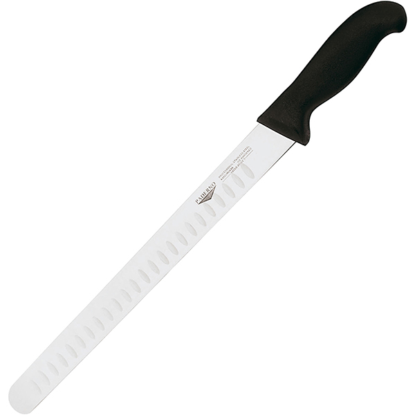 Нож для тонкой нарезки  сталь нержавеющая,пластик  длина=43/30, ширина=3 см. Paderno