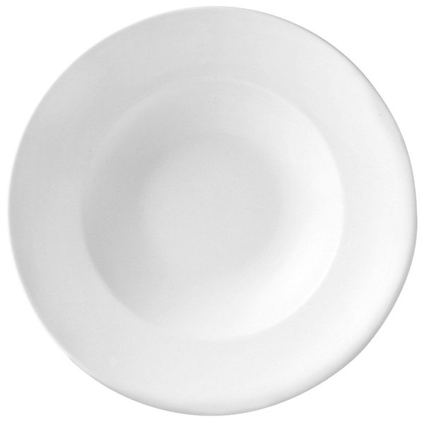 Тарелка глубокая «Монако Вайт»; материал: фарфор; 120 мл; диаметр=18, высота=2.5 см.; белый