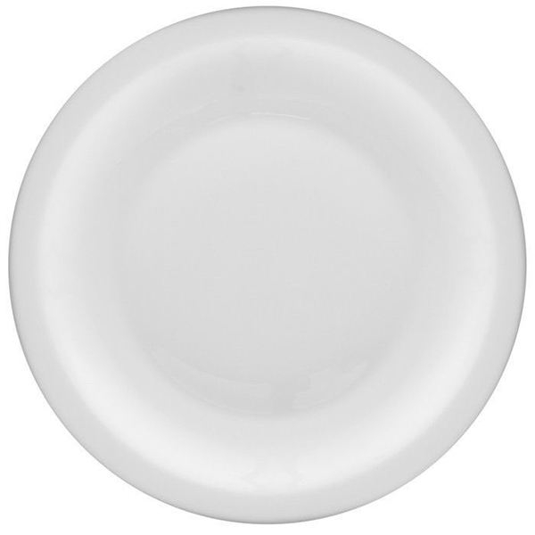 Тарелка мелкая «Перформа»; стекло; диаметр=19.5 см.; белый
