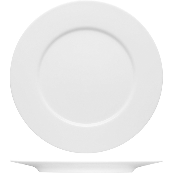 Тарелка мелкая «Пьюрити»; материал: фарфор; диаметр=29 см.; белый