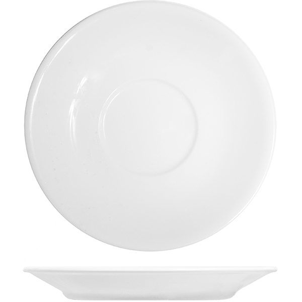 Блюдце «Кунстверк»; материал: фарфор; диаметр=13.5 см.; белый