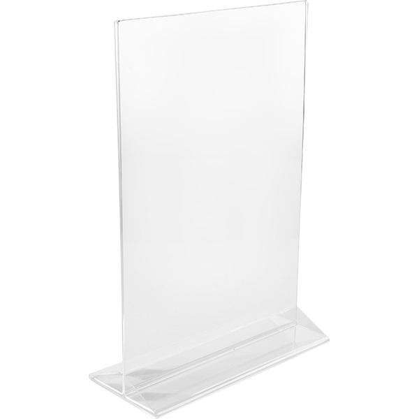 Подставка настольная для меню А4 прозрачное основание  пластик  высота=310, длина=215, ширина=95 мм TABL