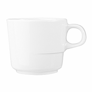 Чашка чайная «Максим»; материал: фарфор; 200 мл; диаметр=7.5, высота=7, ширина=10 см.; белый