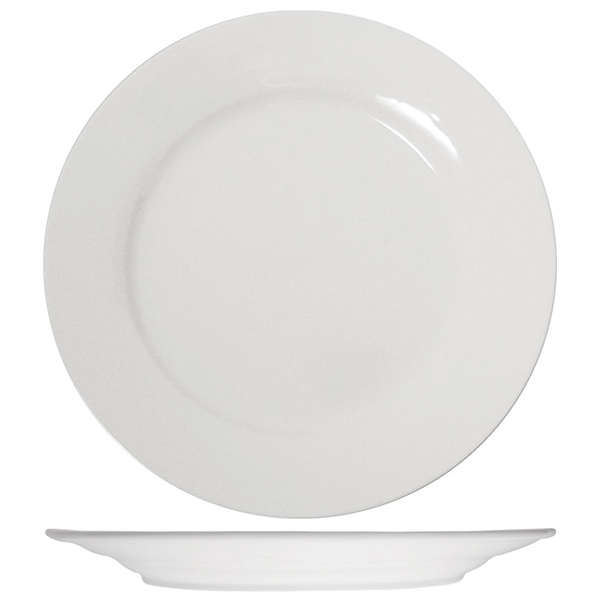 Тарелка мелкая «Кунстверк»; материал: фарфор; диаметр=23 см.; белый