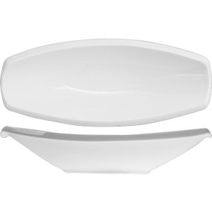 Салатник-лодочка «Кунстверк»; материал: фарфор; 460 мл; высота=4, длина=30, ширина=12 см.; белый