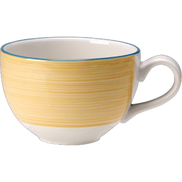 Чашка чайная «Рио Еллоу»; материал: фарфор; 340 мл; белый, желтый 