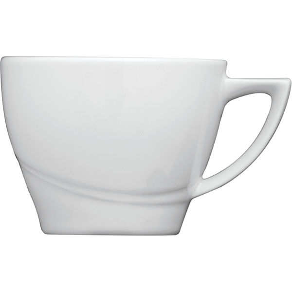 Чашка кофейная «Атлантис»; материал: фарфор; 100 мл; диаметр=7, высота=5, длина=9.5, ширина=7 см.; белый