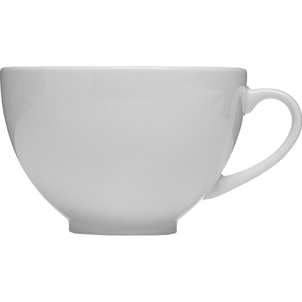 Чашка чайная «Монако Вайт»; материал: фарфор; 355 мл; диаметр=10, высота=7.5, длина=13 см.; белый