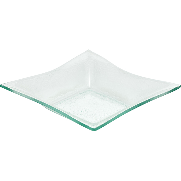 Салатник «Кьюбо»; стекло; 700 мл; высота=47, длина=255, ширина=225 мм; прозрачный,зеленый