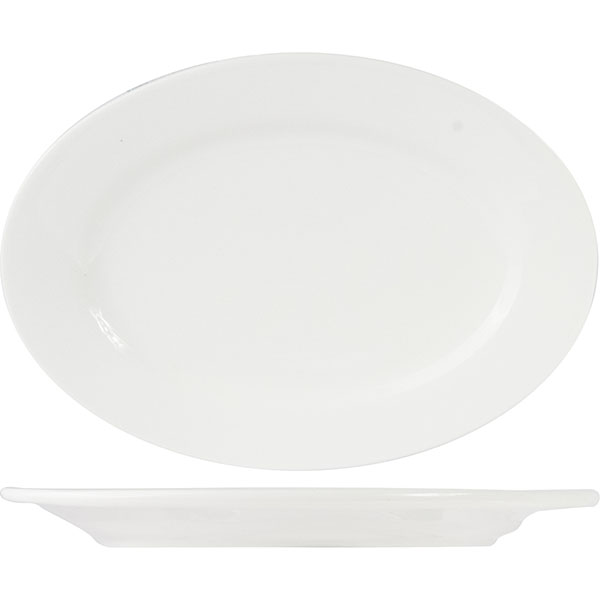 Блюдо овальное «Кунстверк»; материал: фарфор; длина=20 см.; белый