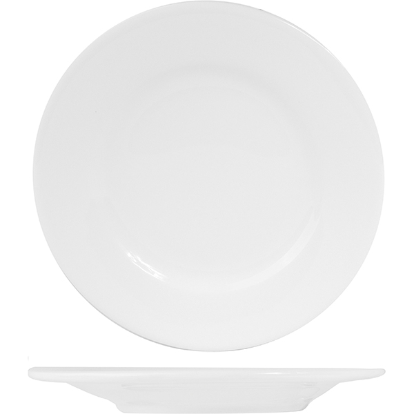 Тарелка мелкая «Кунстверк»; материал: фарфор; диаметр=16.5 см.; белый