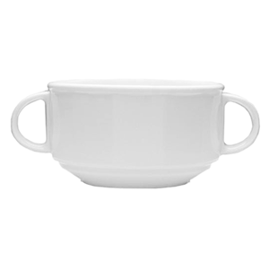 Супница, Бульонница (бульонная чашка) «Меркури»; материал: фарфор; 325 мл; диаметр=10.5, высота=6, ширина=15 см.; белый