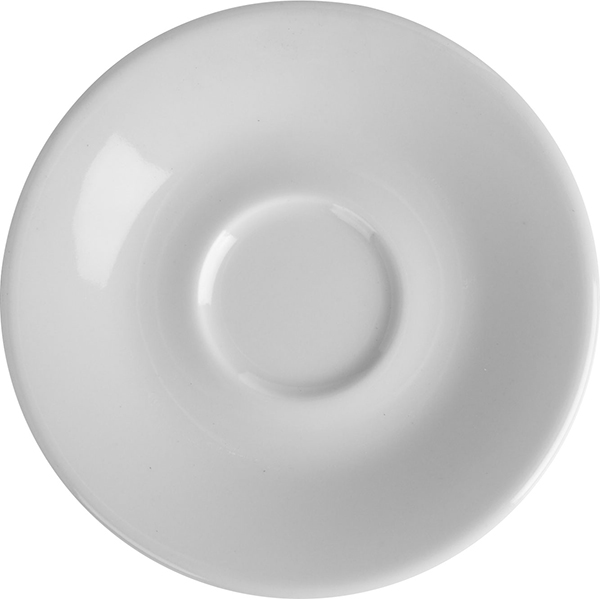 Блюдце «Паула»; материал: фарфор; диаметр=12, высота=1 см.; белый