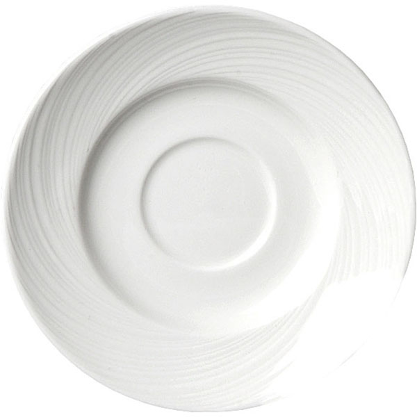 Блюдце «Спайро»; материал: фарфор; диаметр=16.5 см.; белый