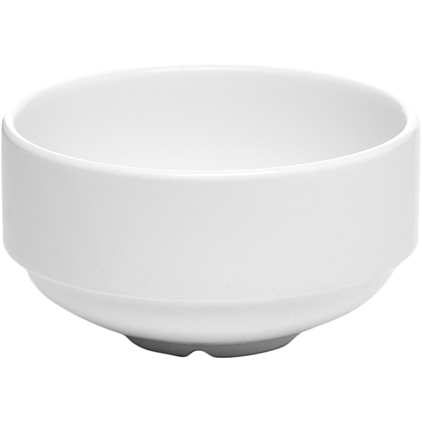 Супница, Бульонница (бульонная чашка) без ручек «Монако Вайт»; материал: фарфор; 280 мл; диаметр=10, высота=4 см.; белый